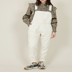 Hartford Pandol white linen overalls Size 1